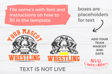 Wrestling Template 0042 | SVG Cut File