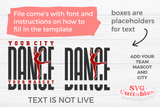 Dance Template 0047 | SVG Cut File