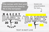 Dance Template 0048 | SVG Cut File