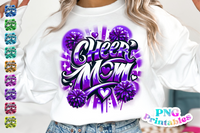 Cheer Mom Airbrushed | PNG Sublimation File