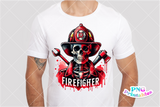 Firefighter Skeleton | PNG Sublimation File