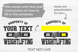 Weightlifting Template 004 | SVG Cut File