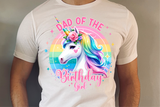 Unicorn Birthday Girl Family | PNG Print File