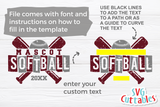 Softball Template 0058 | SVG Cut File