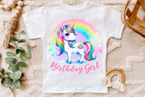 Unicorn Birthday Girl Family | PNG Print File