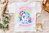 Unicorn Birthday Girl Family | PNG Print File