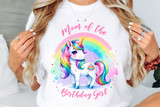 Unicorn Birthday Girl Family | PNG Print File
