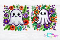 Ghost Faux Embroidery | Halloween Sublimation PNG