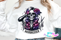 Hairdresser Skeleton | PNG Sublimation File