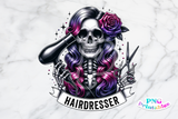 Hairdresser Skeleton | PNG Sublimation File