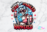 Star Spangled Hammered | Fourth of July | PNG Sublimation File