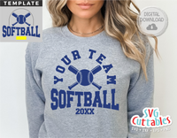 Softball Template 0060 | SVG Cut File