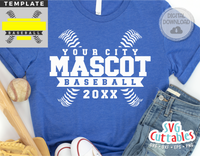 Baseball Template 0061 | SVG Cut File