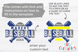Baseball Template 0062 | SVG Cut File