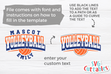 Volleyball Template 0062 | SVG Cut File