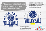 Volleyball Template 0064 | SVG Cut File