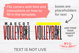 Volleyball Template 0065 | SVG Cut File