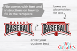 Baseball Template 0066 | SVG Cut File