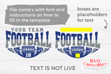 Football Template 0066 | SVG Cut File