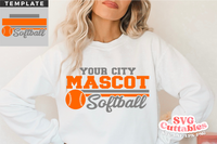 Softball Template 0066 | SVG Cut File