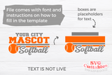 Softball Template 0066 | SVG Cut File