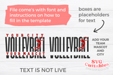 Volleyball Template 0066 | SVG Cut File