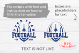 Football Template 0067 | SVG Cut File