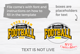 Football Template 0068 | SVG Cut File