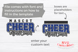 Cheer Template 0069 | SVG Cut File