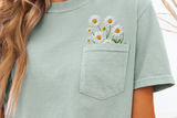 Faux Embroidery Daisies | PNG Sublimation File