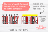 Field Hockey Mom Template 006 | SVG Cut File