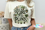 A Girl Who Loves Plants | Plant Lover PNG Print File