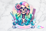 Hairdresser Skeleton | PNG Sublimation File