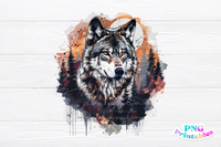 Watercolor Wolf | PNG File