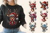 Reindeers with Rhinestones and Glitter | Christmas Sublimation Bundle