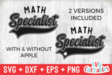 Math Specialist Swoosh | School SVG Cut File