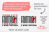 Football Template 0078 | SVG Cut File