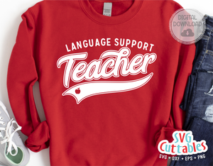Language Support Teacher Swoosh | School SVG Cut File