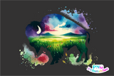 Bison Watercolor | PNG Sublimation File