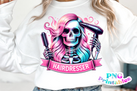 Hairdresser Skeleton | PNG Sublimation File