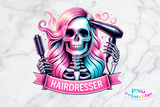 Hairdresser Skeleton | PNG Sublimation File