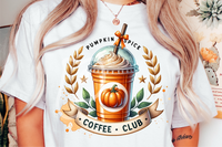 Pumpkin Spice Coffee Club | Fall Sublimation PNG