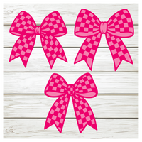 Checkered Cheer Bows | SVG Cut File