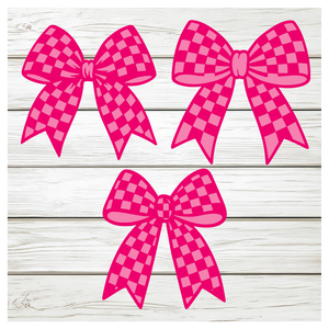 Checkered Cheer Bows | SVG Cut File