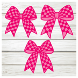 Checkered Cheer Bows | SVG Cut File