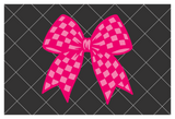Checkered Cheer Bows | SVG Cut File
