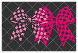 Checkered Cheer Bows | SVG Cut File