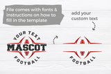Football Template 0083 | SVG Cut File