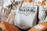 She Is Worthy | Christian PNG Sublimation File