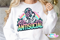 Antisocial | Funny PNG File